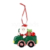 Christmas Car Handmade Polymer Clay Pendant Decorations HJEW-P017-03D-1