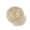 Golden Tone Wax Seal Brass Stamp Head DIY-B079-01G-E-2