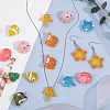 CHGCRAFT 18Pcs 9 Styles Marine Series Translucent Resin Pendants RESI-CA0001-67-4