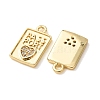 Brass Micro Pave Clear Cubic Zirconia Charms CU-CBA2907-07G-2