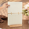 Iron Felt Enamel Pin Display Pages with Wooden Base ODIS-WH0007-77-3