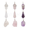  Jewelry 9Pcs 9 Styles Natural Gemstone Pendants G-PJ0001-02-13