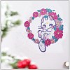 Rose Wreath with Cat DIY Diamond Painting Display Kits PW-WGCC6BE-01-4