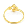 Round Brass Open Cuff Torque Bangles for Women BJEW-Z074-03G-3