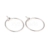 316L Surgical Stainless Steel Hoop Earring Findings STAS-G229-07P-08A-1