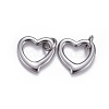 304 Stainless Steel Open Heart Charms STAS-L218-14P-2