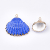 Spray Paint & Electroplate Sea Shell Pendants SSHEL-S262-08B-2