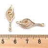 Rack Plating Brass Clear Cubic Zirconia Pendants KK-M102-18G-A-3