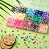 15 Colors Handmade Polymer Clay Beads Strands CLAY-YW0001-45-6