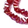 Electroplate Opaque Glass Beads Strands LS-EGLA-Q139-01A-C11-3