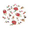 Mega Pet 40Pcs 8 Style Zinc Alloy Enamel Pendants ENAM-MP0001-04-2