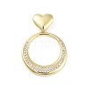 Rack Plating Brass Micro Pave Clear Cubic Zirconia Pendants KK-H474-19G-03-1