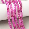 Natural Dragon Veins Agate(Dyed & Heated) Beads Strands G-G177-E14-03-5