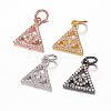 Brass Micro Pave Cubic Zirconia Charms ZIRC-K045-12-1