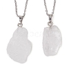 Natural Quartz Crystal Nugget Pendant Necklaces NJEW-JN04507-05-1