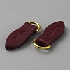 Leaf Shape Leather Zipper Heads FIND-WH0139-145A-2