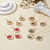 Inner Dried Flower Resin Dangle Earring & Pendant Necklaces Sets SJEW-FS00005-9
