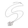 Crystal Stone Cage Pendant Necklaces NJEW-JN04758-02-1