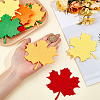 4 Sets Leaf Wool Needle Felting Decoration DIY-MA0006-83B-3