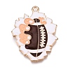 Rugby Theme Alloy Enamel Pendants ENAM-T021-07KCG-1