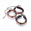 Braided Leather Cord Bracelets BJEW-F347-12-1