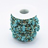 Handmade Synthetic Turquoise Beaded Chains CHC-I026-D-01G-3