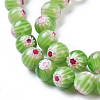 Round Millefiori Glass Beads Strands LK-P002-12-6