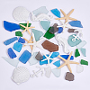 AHADERMAKER 68Pcs 8 Styles Ocean Theme Opaque Resin Cabochons RESI-GA0001-18-1