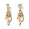 Eco-Friendly Brass Micro Pave Cubic Zirconia Pendants KK-K265-01G-P-1