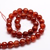 Dyed Natural Agate Faceted Round Beads Strands X-G-E320B-10mm-08-2