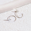 Platinum Brass Dangle Earrings OJ3480-1-1