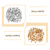 200Pcs 2 Colors Plastic Bead Cap Pendant Bails KY-HY0001-04-3