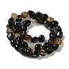 Natural Black Agate Beads Strands G-NH0017-B04-01-3