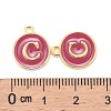 Golden Plated Alloy Enamel Charms X-ENAM-S118-08C-3
