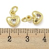 Rack Plating Brass Micro Pave Cubic Zirconia Charms KK-E114-01G-05-3