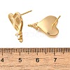 Brass Micro Pave Cubic Zirconia Stud Earring Findings KK-Z092-03G-2