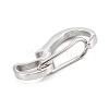 Non-Tarnish 304 Stainless Steel Push Gate Snap Keychain Clasp Findings STAS-C024-20P-3