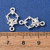 Brass Pave Clear Cubic Zirconia Connector Charms CU-CBAEC99-10S-3