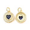 Brass Micro Pave Cubic Zirconia Pendants ZIRC-A023-07LG-3