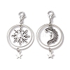 2Pcs Alloy Pendant Decorations HJEW-JM01316-1