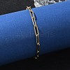 PVD Vacuum Plating 304 Stainless Steel Paperclip Chain Bracelet for Men Women BJEW-E031-02G-01-4