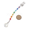 Angel Glass & Alloy Pendant Decorations HJEW-JM02092-3