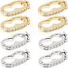 CHGCRAFT 8Pcs 2 Colors Brass Peanut Twister Clasp KK-CA0003-05-1