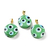 Handmade Evil Eye Lampwork Pendants LAMP-F030-01G-05-1