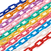 Yilisi 40 Strands 10 Colors Handmade Opaque Acrylic Paperclip Chains KY-YS0001-04-13