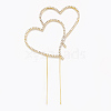 Brass Rhinestone Cake Topper RB-T008-18G-2