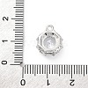 Brass Micro Pave Clear Cubic Zirconia Pendants KK-Z084-09P-03-3