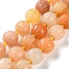 Natural Golden Silk Jade Beads Strands G-B135-B01-02-2