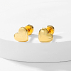 201 Stainless Steel Heart Screw Stud Earrings LS-CN3729-2-1