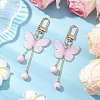 2Pcs Acrylic Butterfly Pendant Decorations HJEW-JM02869-1